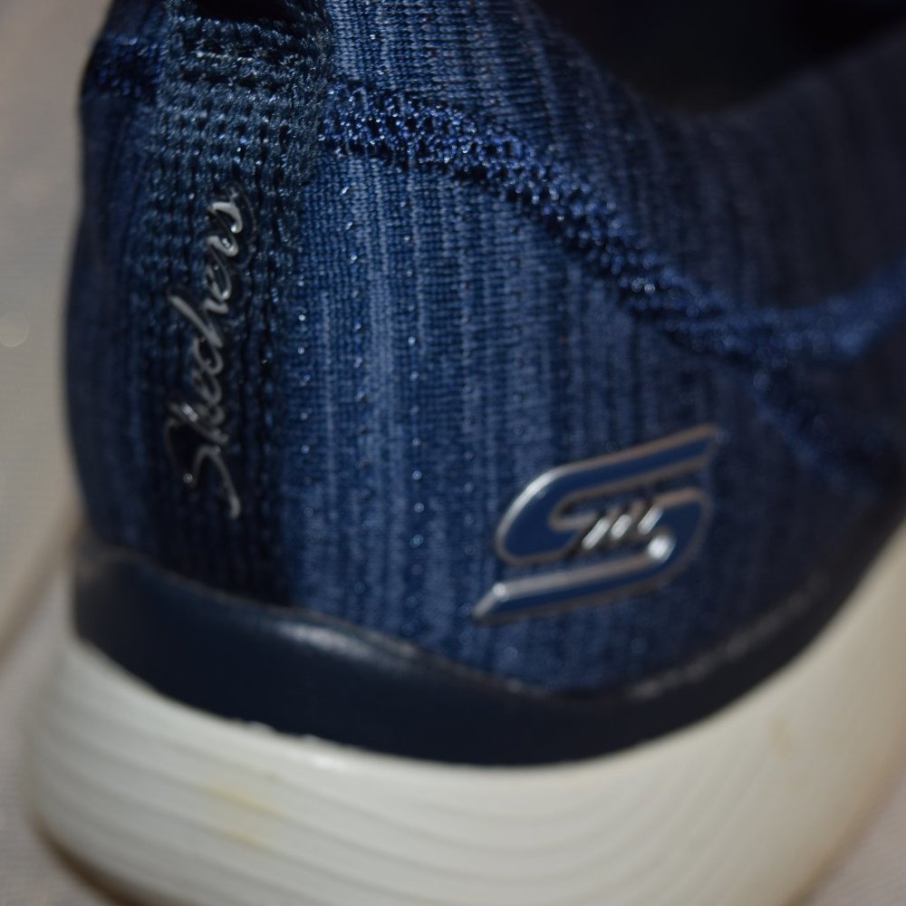 Skechers "No Tie" Air Cooled Memory Foam Sneakers, Blue, Size 8 - Picture 9 of 10